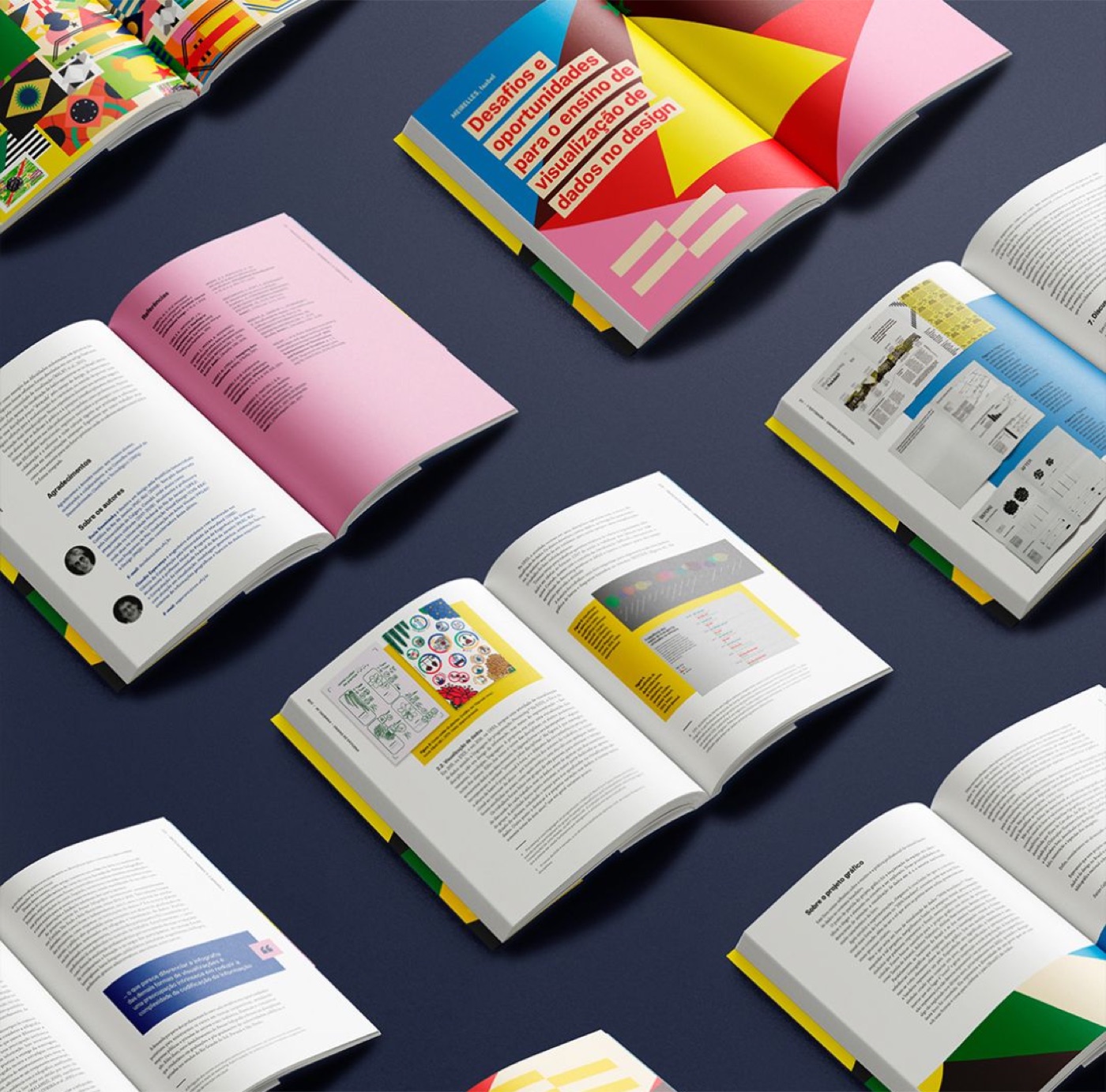 Exemplares abertos do livro Dataviz em Perspectiva